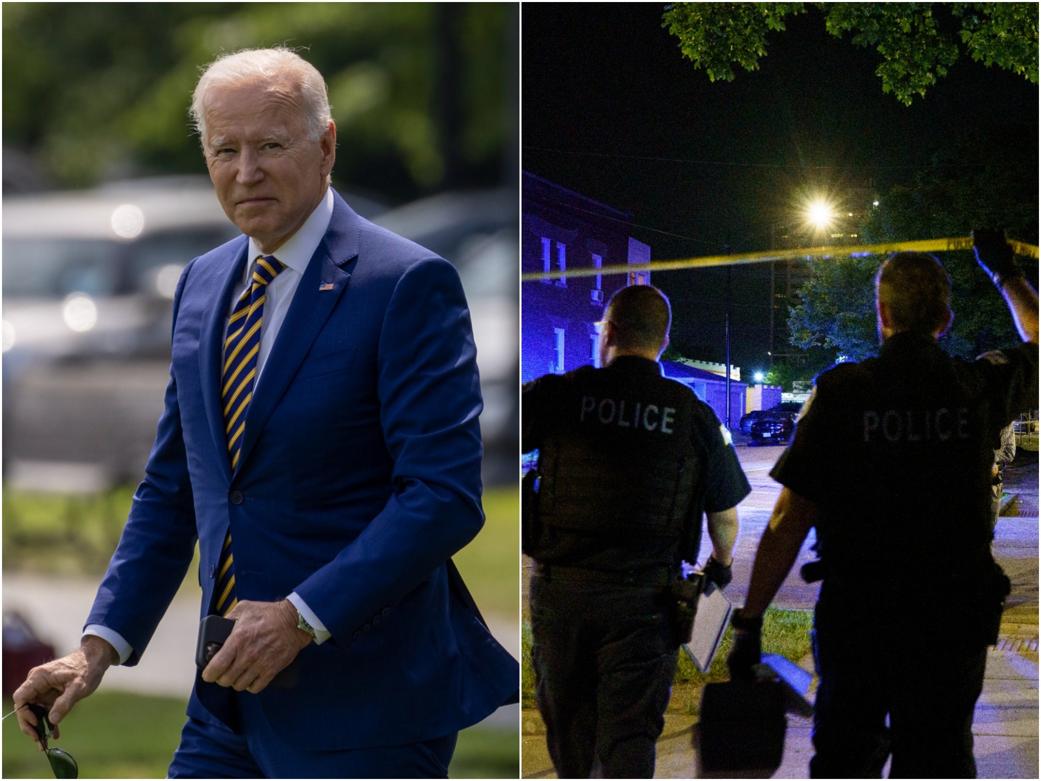 President Joe Biden will focus his public events on Wednesday on combatting crime.