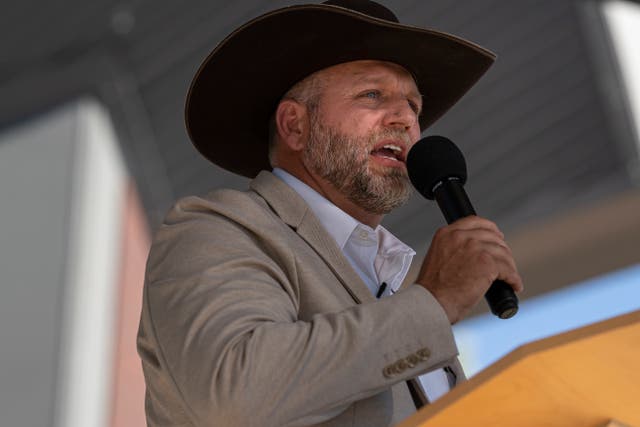 <p>Ammon Bundy announces his candidacy for governor of Idaho during a campaign event on June 19, 2021 in Boise, Idaho.</p>