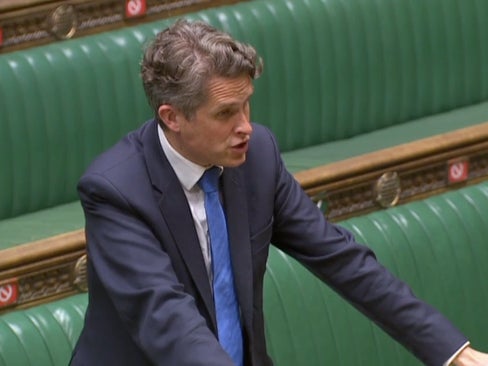 Gavin Williamson answered a question about university admissions reform in parliament on Monday