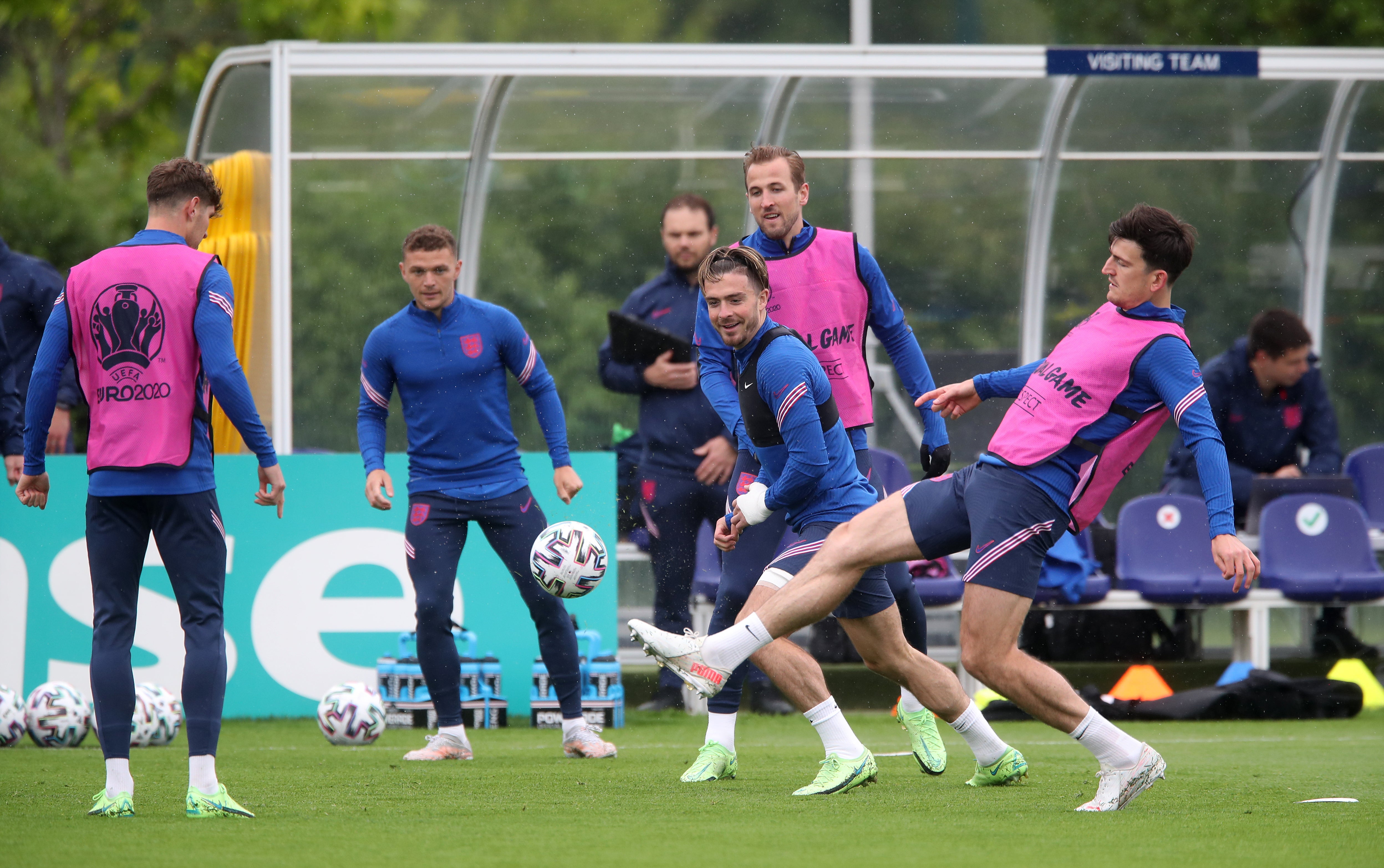 England are preparing for Tuesday's match with the Czech Republic