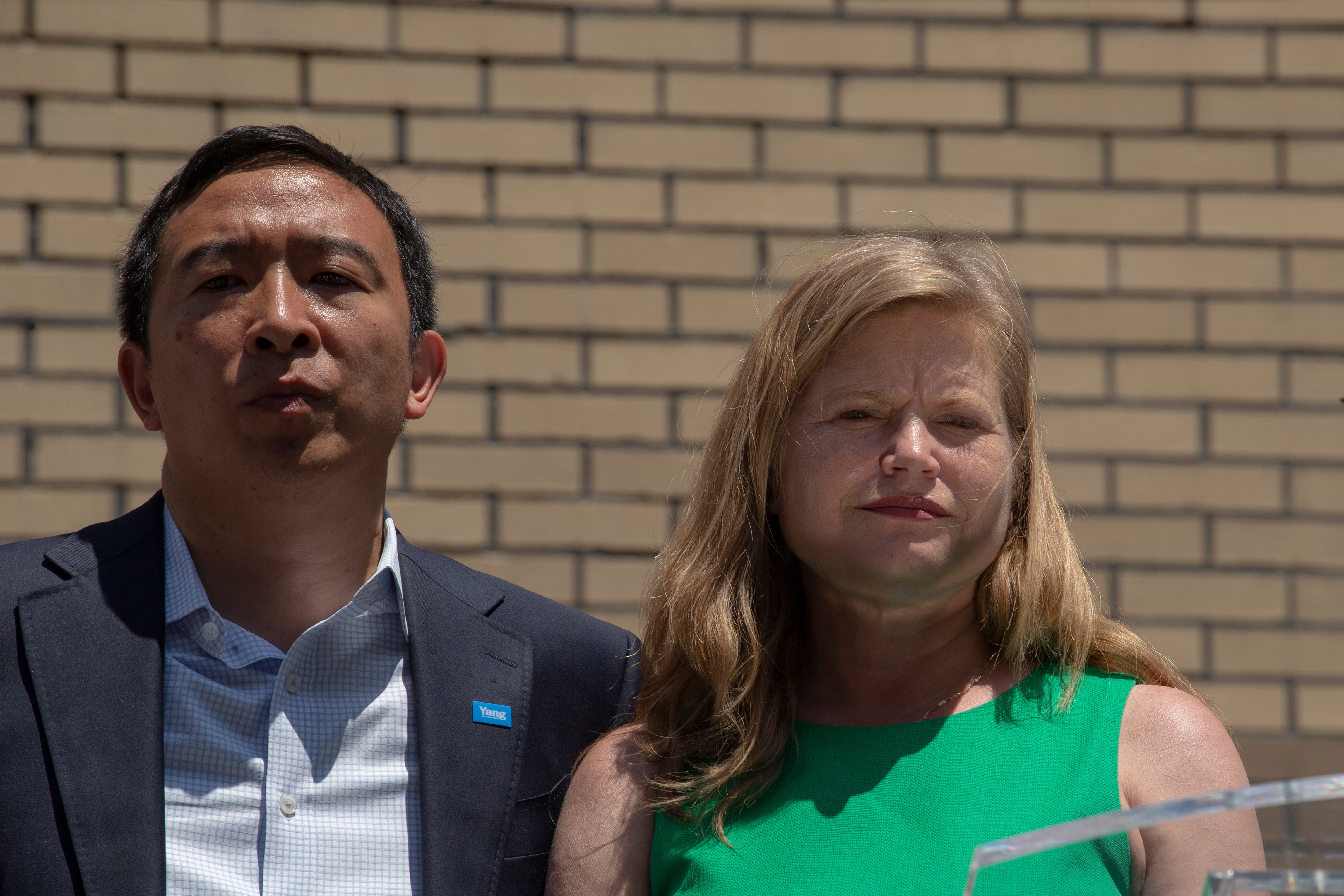 Andrew Yang and Kathryn Garcia campaign together