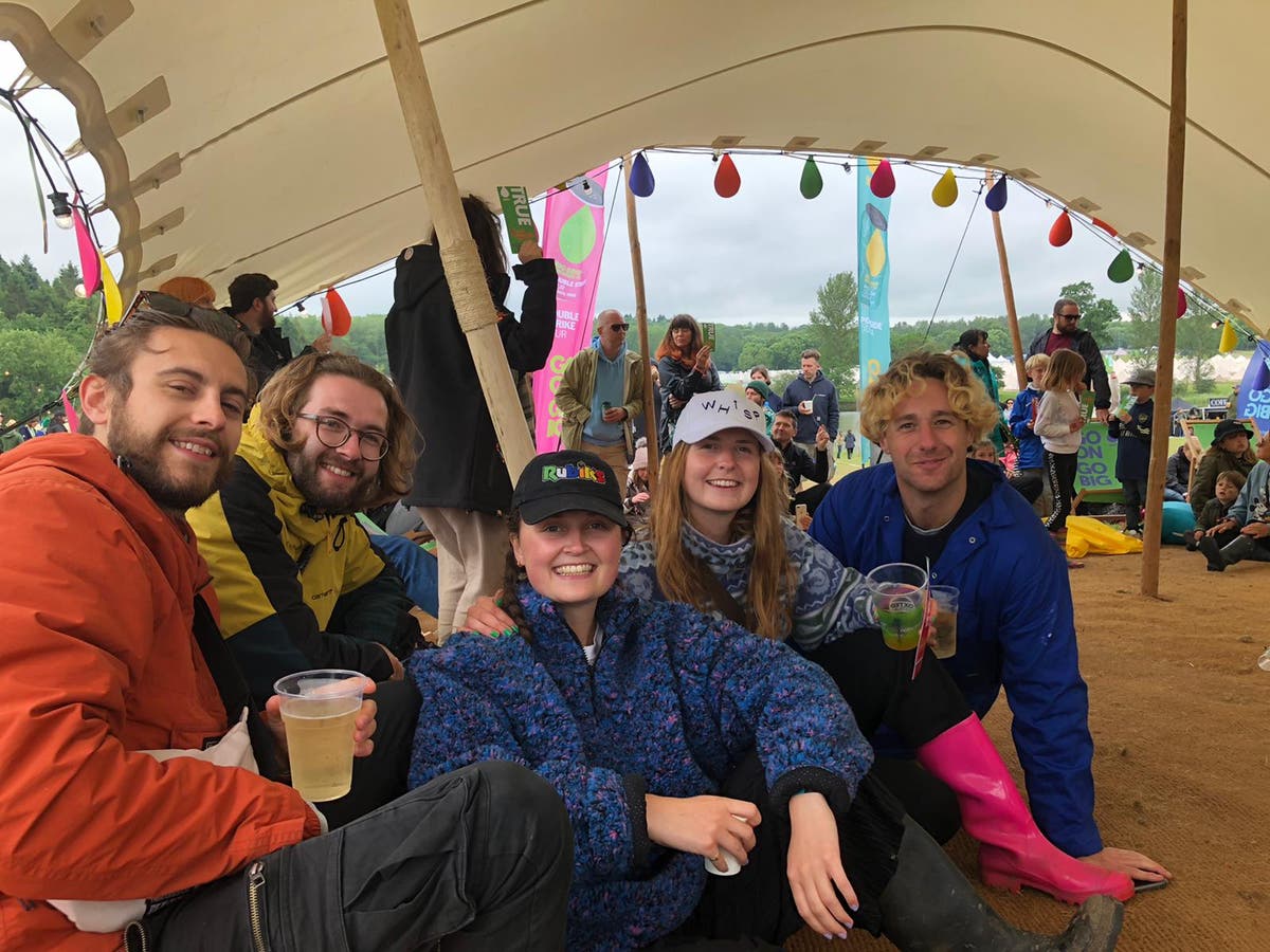 Hay bales and cocktail makers in wellies: what it’s like to go to a music festival during the pandemic