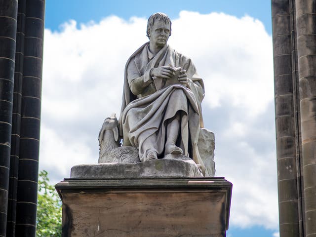 <p>The statue of Sir Walter Scott in Edinburgh</p>