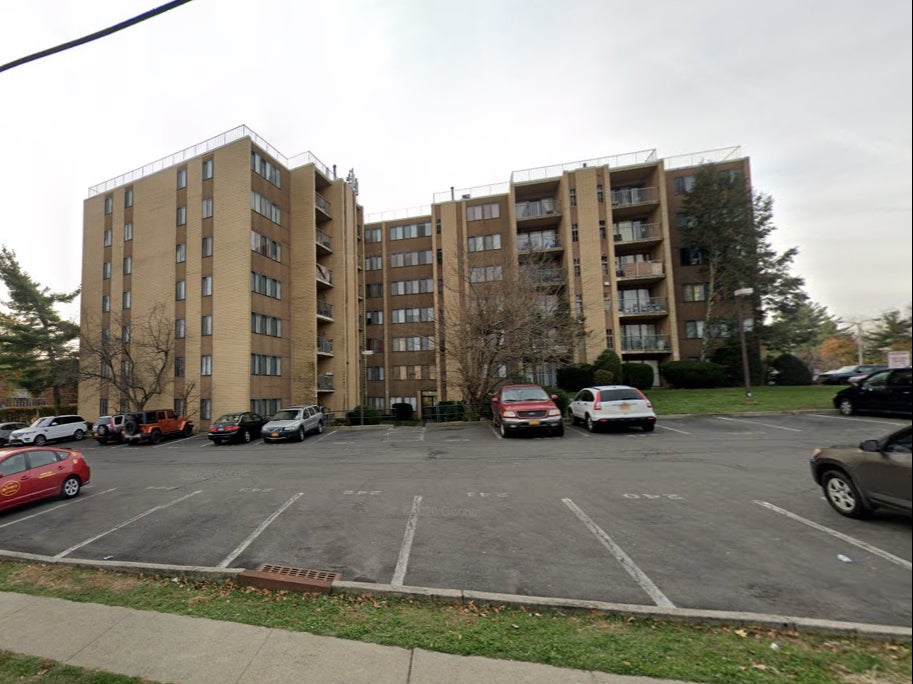 The apartment block in Spring Valley, New York, where an infant became trapped and later died