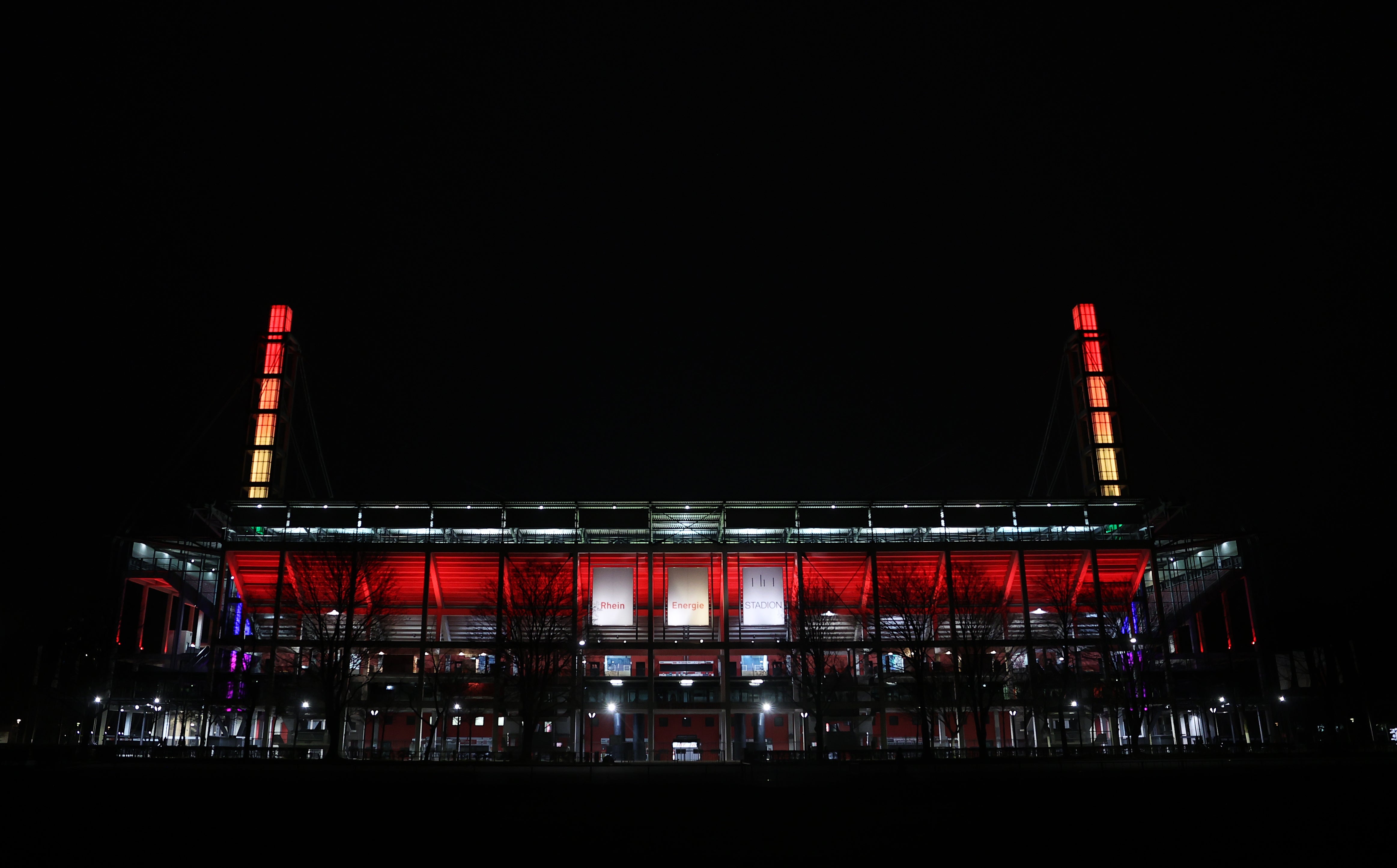 <p>Cologne’s RheinEnergieStadium will be illuminated in the colours of the rainbow</p>
