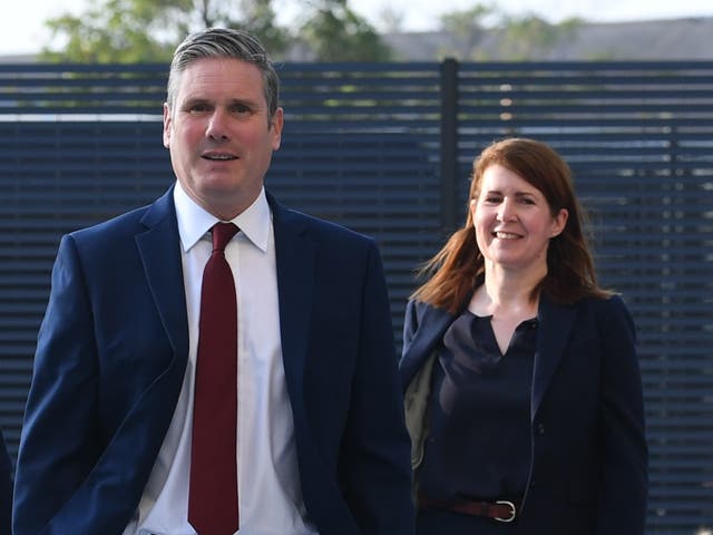 <p>Jenny Chapman pictured with Keir Starmer ahead of the Labour leader’s keynote speech at the party’s online conference in 2020</p>