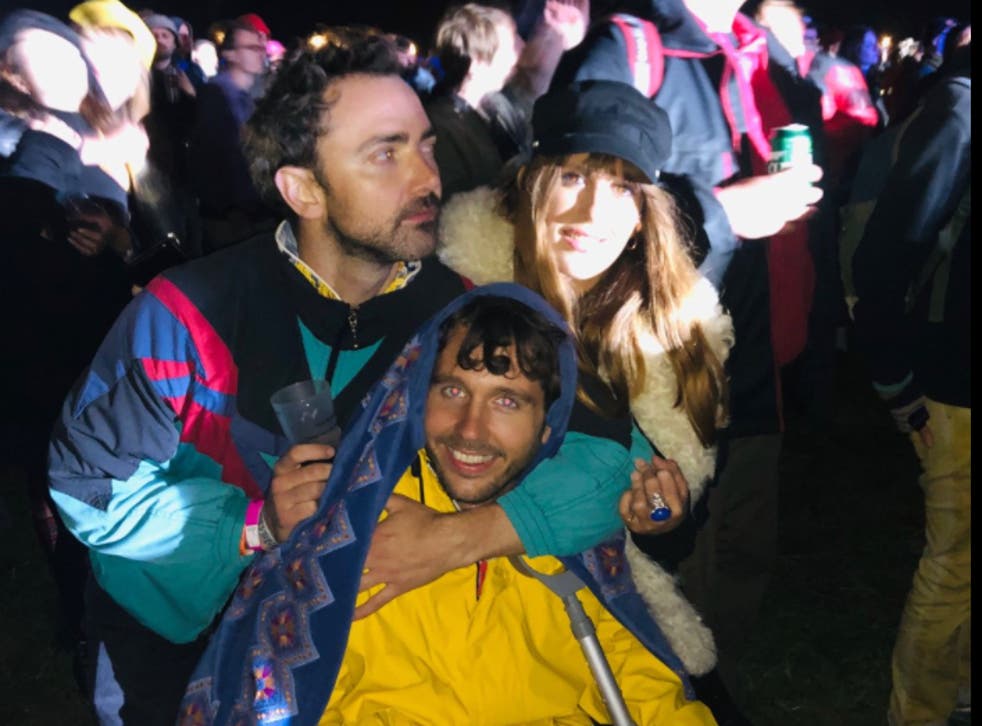 <p>Head of Culture Patrick Smith with friends at End of the Road festival in 2019</p>