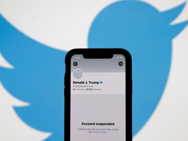 <p>Cuenta de Twitter suspendida del expresidente estadounidense Donald Trump</p>