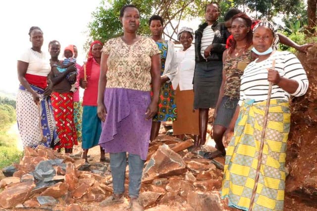 <p>The group of women from Tindiret Sub-county in Kenya’s Nandi County who crush stones (predominantly men’s work) to raise school fees for their children</p>