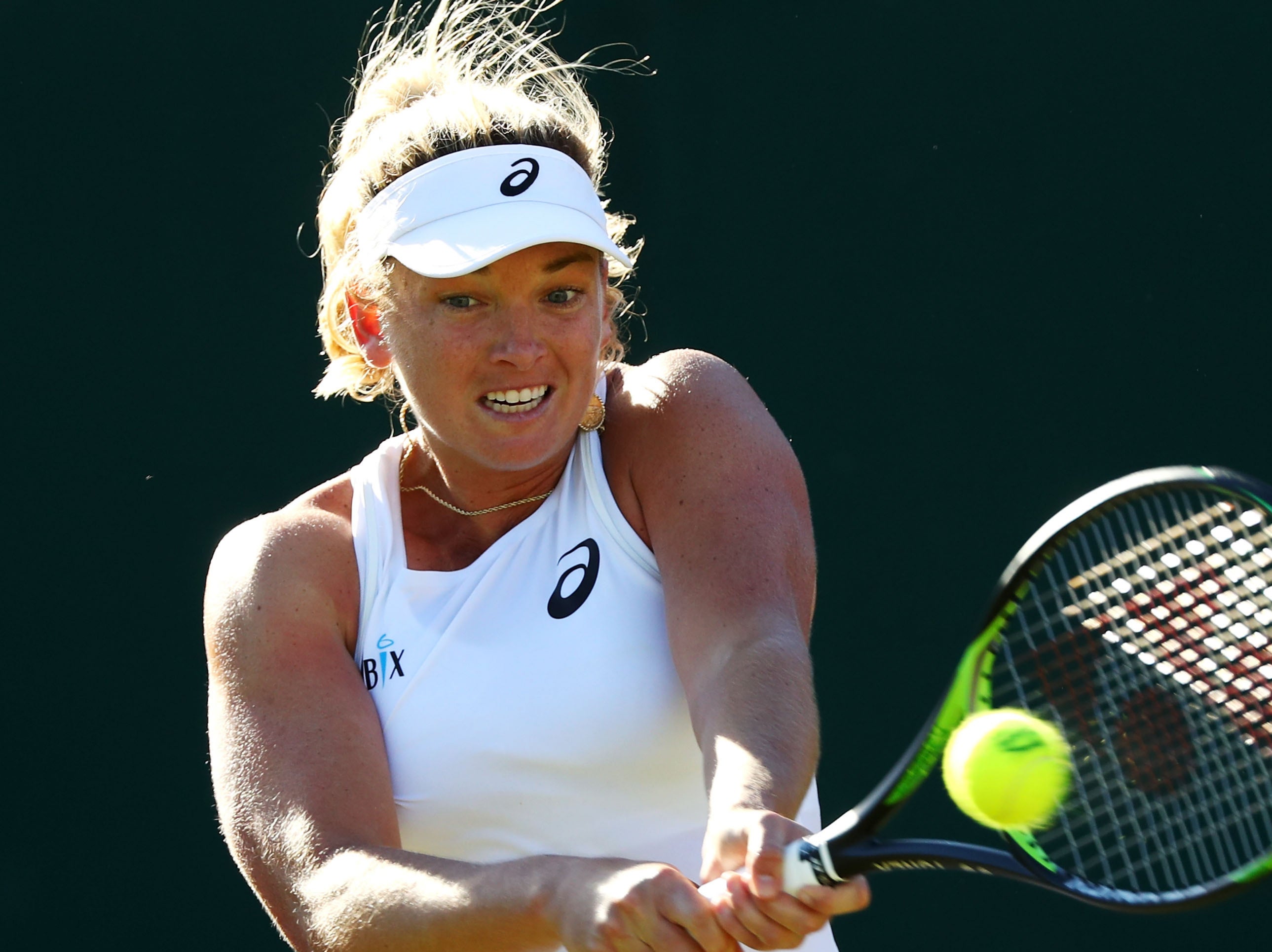 American CoCo Vandeweghe in action at Wimbledon in 2018: ‘I had a lot of therapy, did a lot of sweating on the physio table and went through a lot of pain’