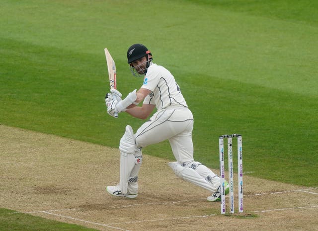 <p>Kane Williamson bats against India</p>