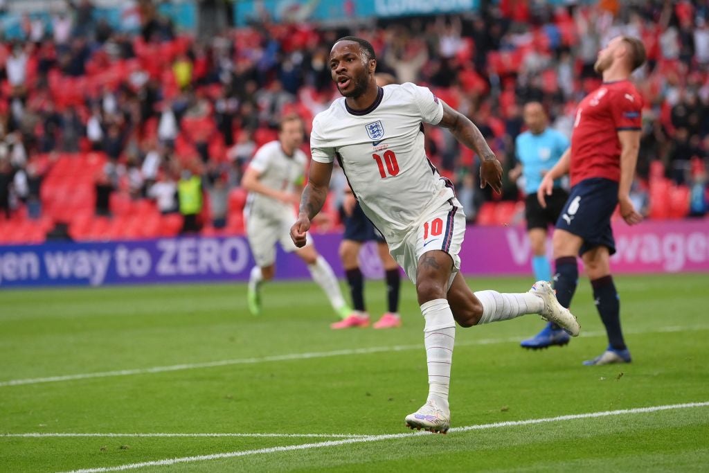 Raheem Sterling has scored England’s only goals so far