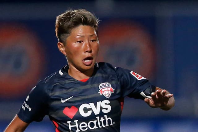 <p>File image: In this 27 June, 2020, file photo, Washington Spirit forward Kumi Yokoyama dribbles the ball during the second half of an NWSL Challenge Cup soccer match against Chicago Red Stars at Zions Bank Stadium, in Herriman, Utah</p>