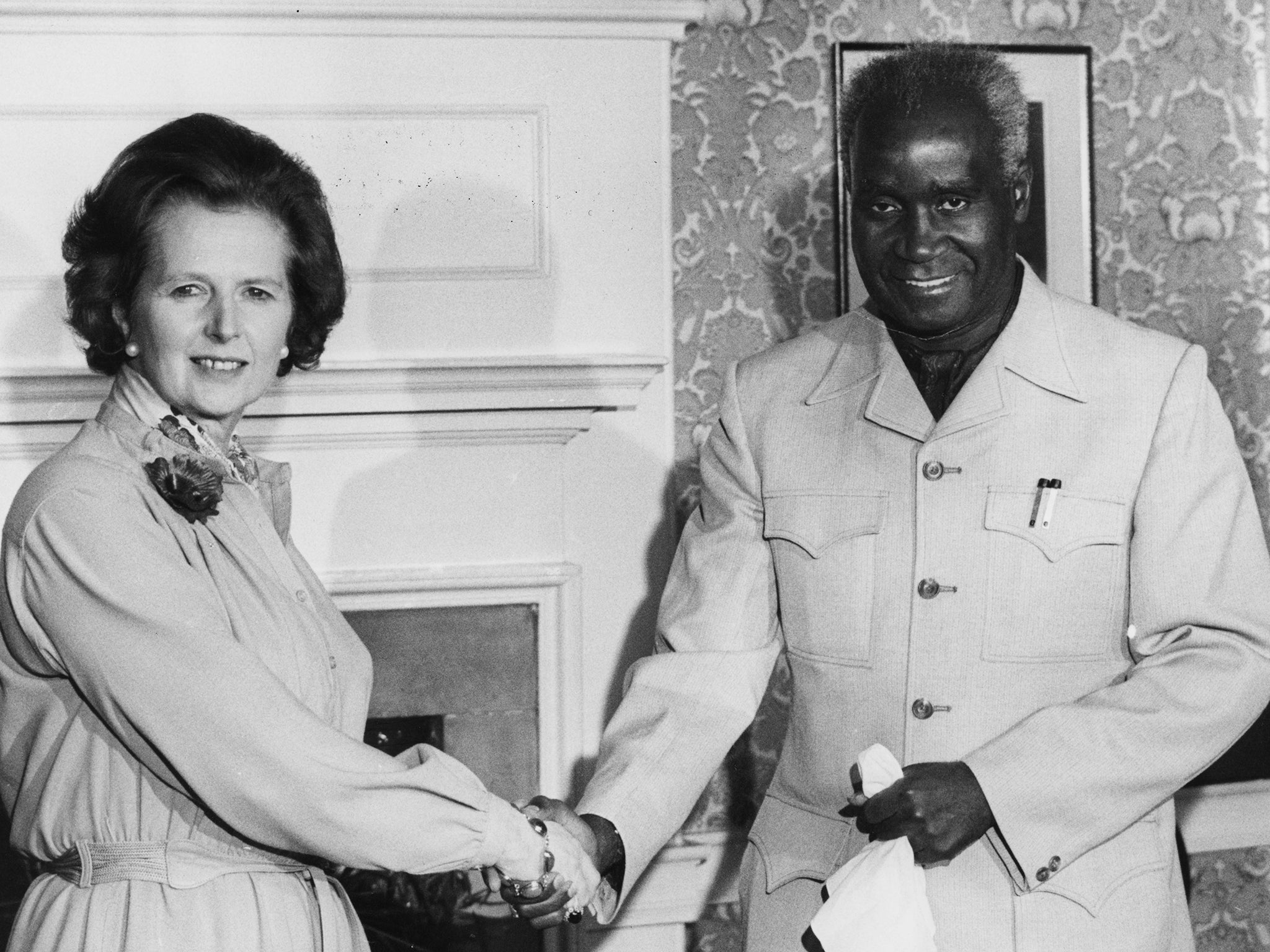 Kaunda with Margaret Thatcher at No 10, circa 1980