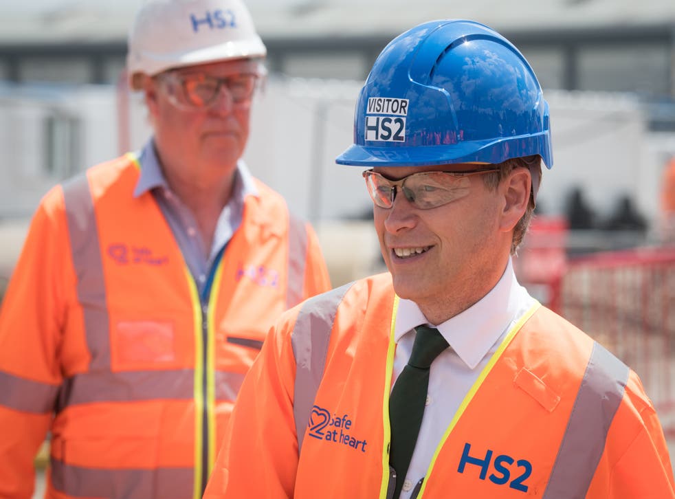 Grant Shapps visits a HS2 site