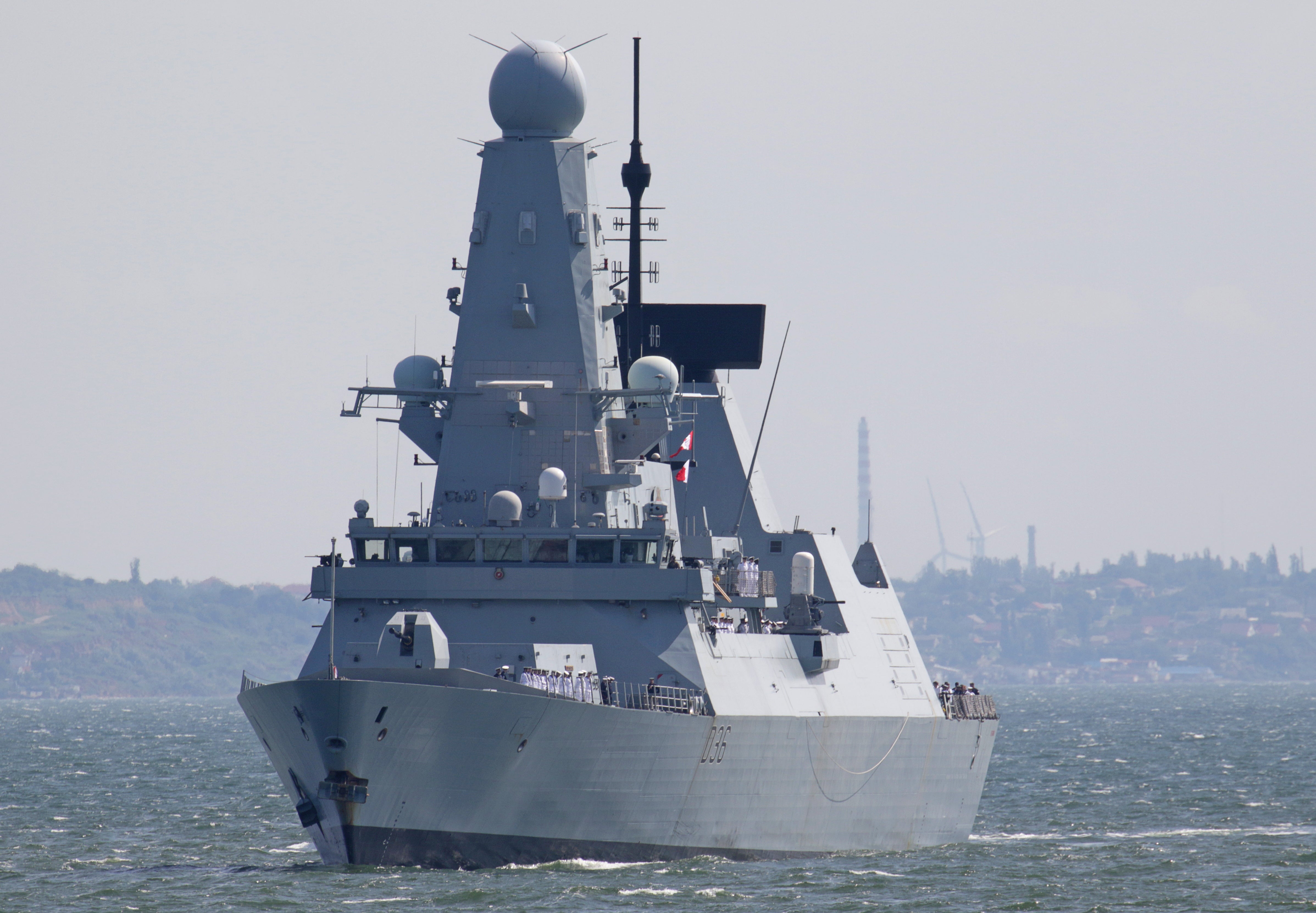 HMS Defender arrives at Black Sea port of Odessa