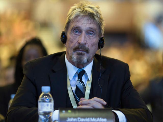 <p>In this Tuesday, Aug. 16, 2016 file photo, the founder of the first commercial anti-virus program that bore his name, John McAfee listens during the 4th China Internet Security Conference (ISC) in Beijing. </p>