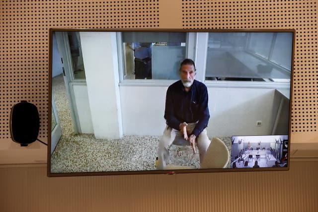 <p>John McAfee, creator of the famous commercial antivirus software McAfee, appears via videoconference during his extradition hearing at Audiencia Nacional court, in Madrid, Spain</p>