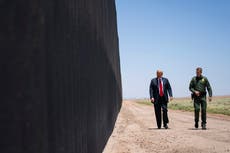 Trump makes dubious immigration claims and calls Biden policies ‘depraved’ in op-ed as he visits Mexico border