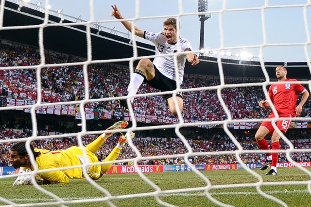 <p>Germany’s 4-1 victory over England at the 2010 World Cup marked the nations’ last major meeting</p>