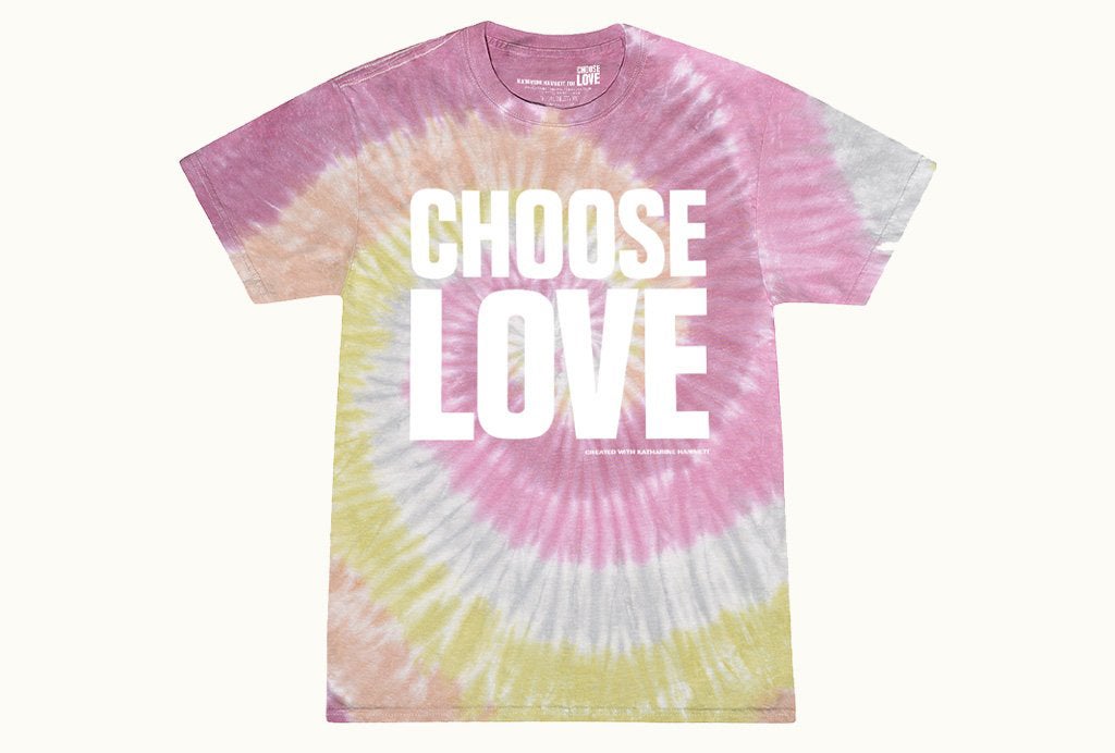 Choose Love Tie-Dye T-Shirt Pink