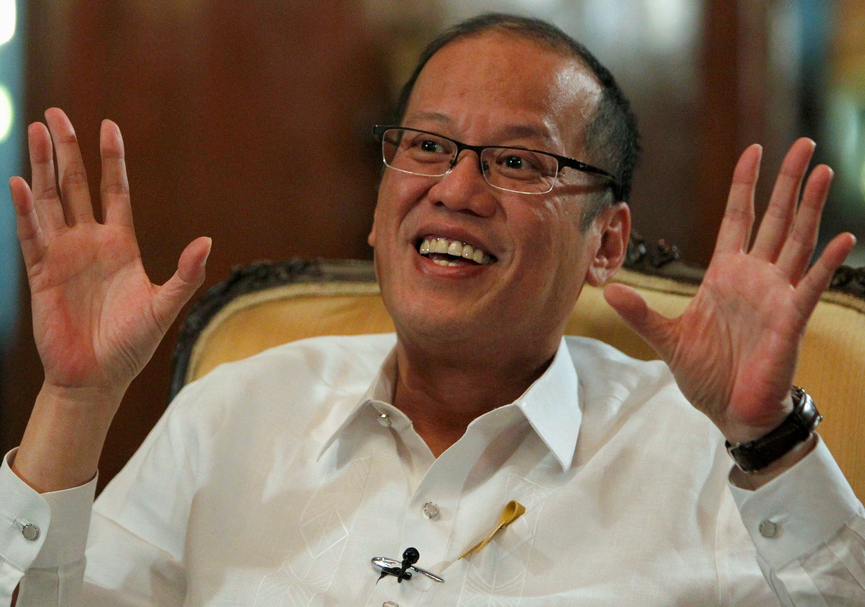 File Philippine President Benigno Aquino at the Malacanang presidential palace in Manila 2 July, 2012