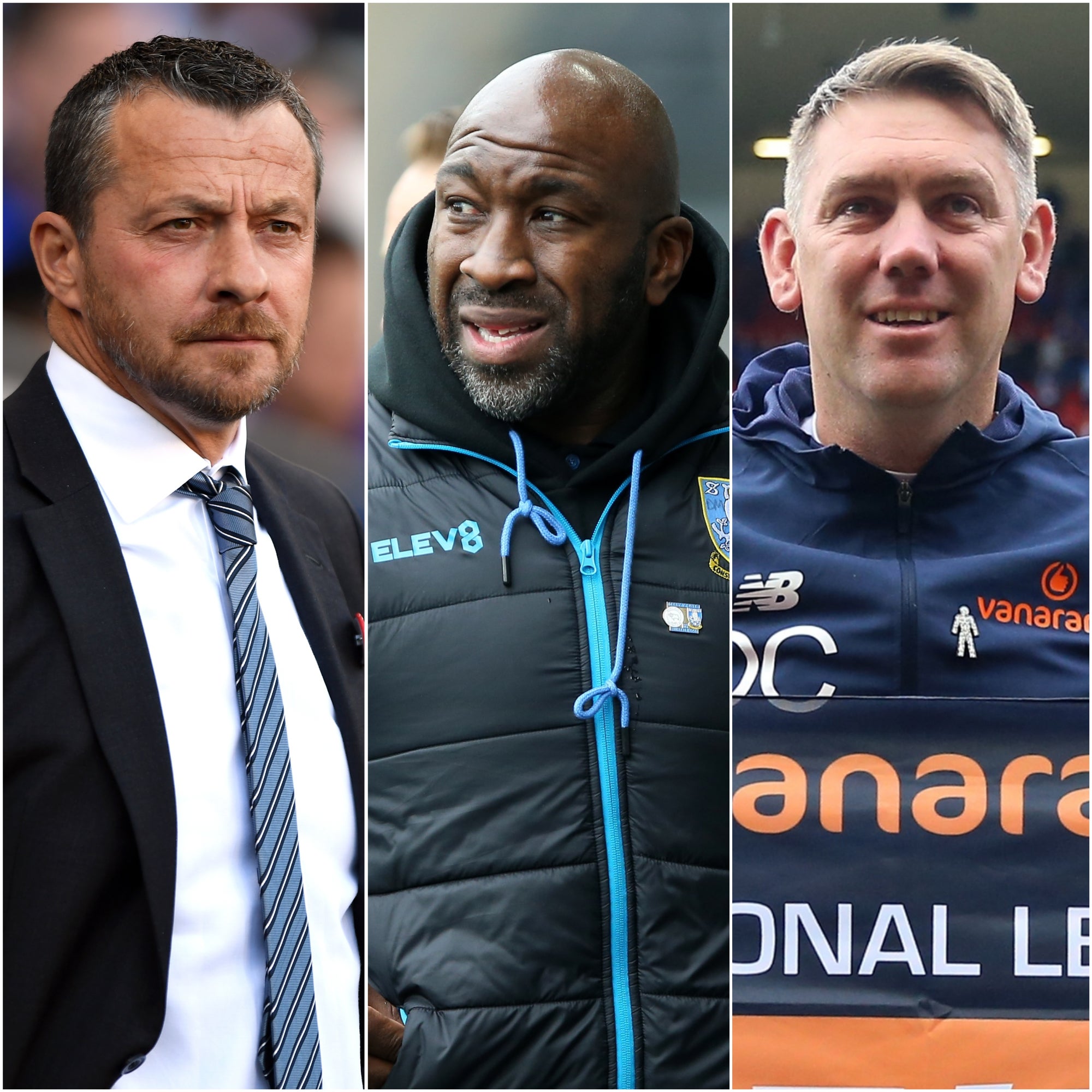 Slavisa Jokanovic, Darren Moore and Dave Challinor