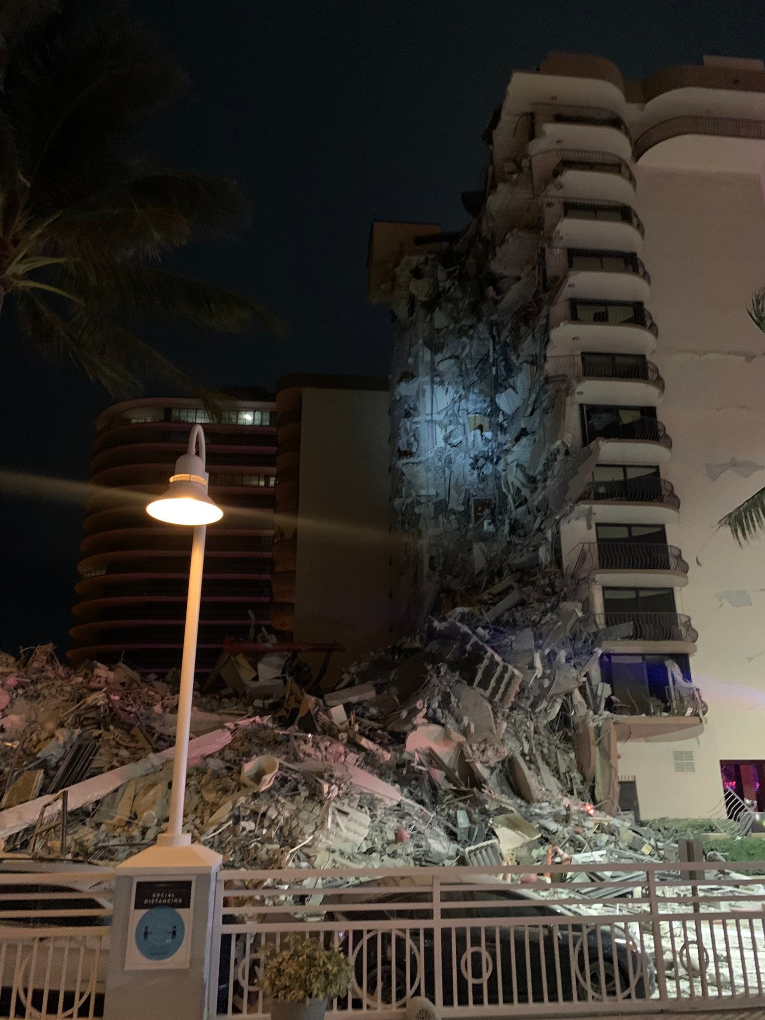 <p>The site of the partial building collapse at 8777 Collins Avenue in Surfside, Florida</p>