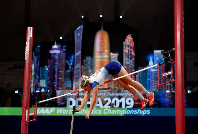 <p>Great Britain's Holly Bradshaw competes in the pole vault this weekend.</p>