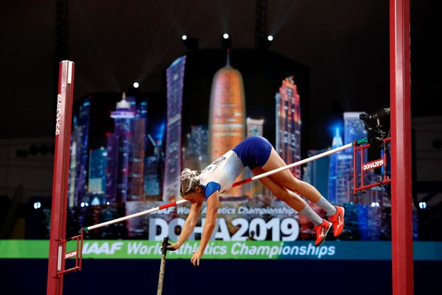 <p>Great Britain's Holly Bradshaw competes in the pole vault this weekend.</p>