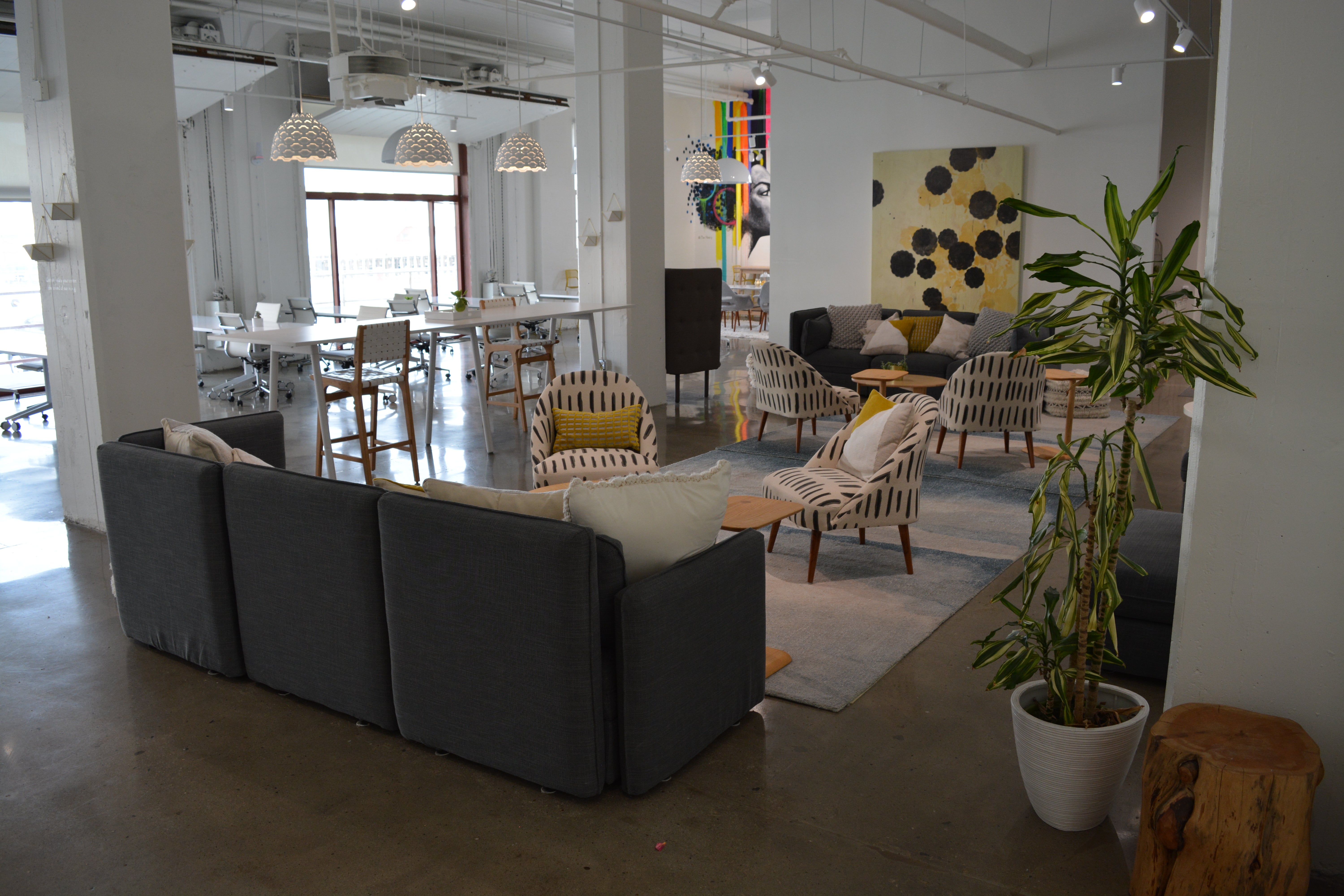 The empty offices of The Hivery, a San Francisco coworking space that reopens next month.
