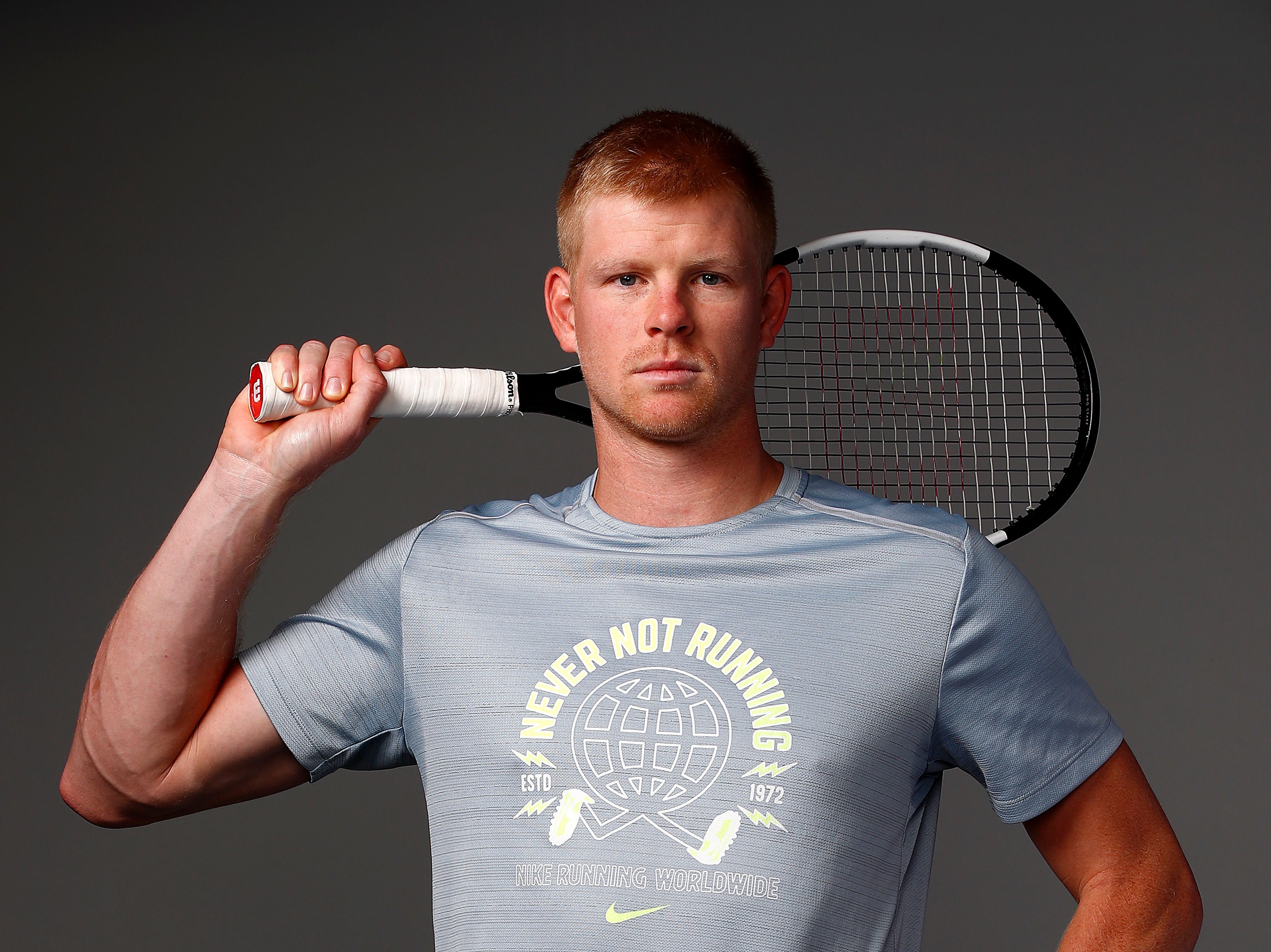 Kyle Edmund poses ahead of the Battle of the Brits in 2020