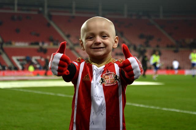 <p>Fans have united in support of Bradley Lowery after the incident at Friday night’s game </p>