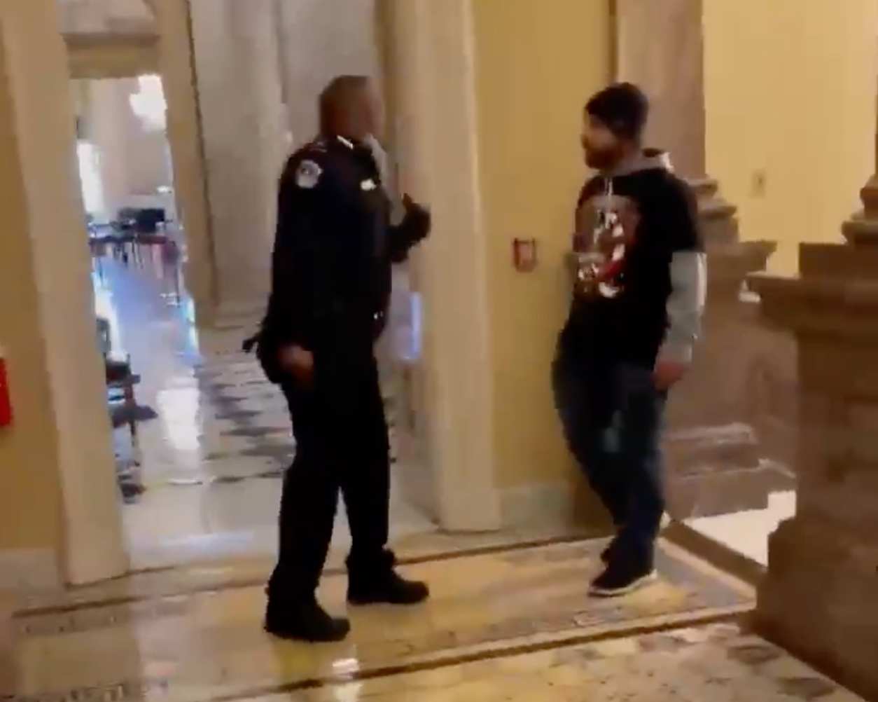 Capitol Police Officer Eugene Goodman cleverly led a mob of intruders away from the Senate chamber, which had not yet been sealed