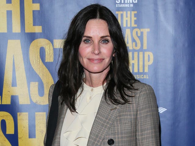 <p>Courteney Cox attends the opening night performance of the musical The Last Ship on 22 January 2020 in Los Angeles, California</p>