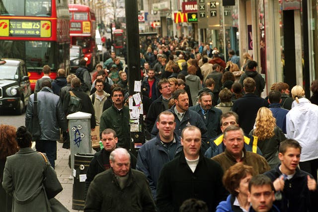 <p>Shoppers on Oxford Street. Authorities across the country need to do more to attract customers</p>