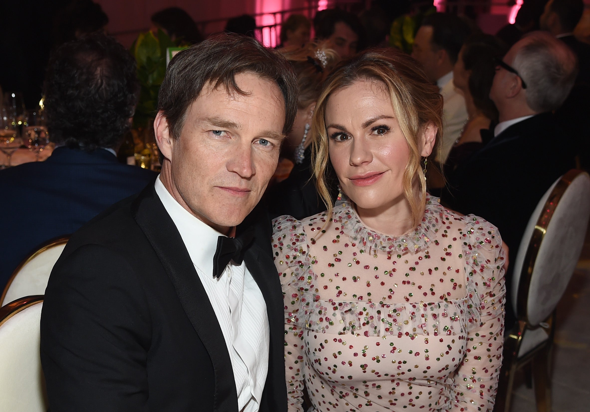 File image: Stephen Moyer and Anna Paquin at the 27th annual Elton John AIDS Foundation Academy Awards Viewing Party