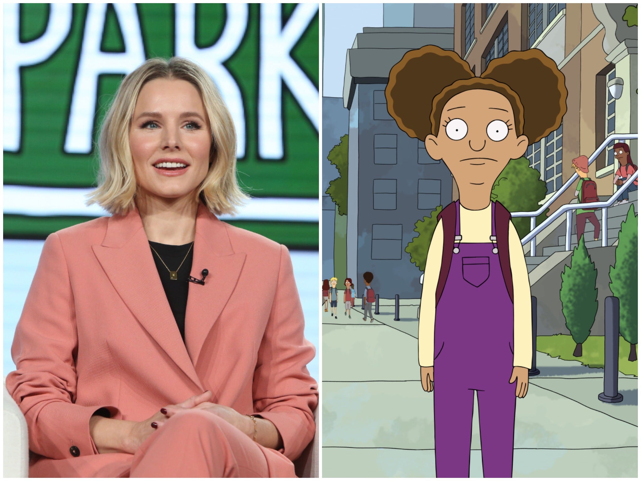 <p>Kristen Bell and Molly</p>