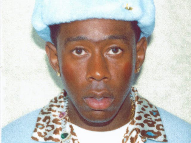 <p>Tyler, the Creator in artwork for his new album</p>