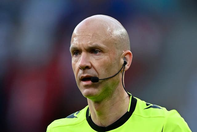 <p>Anthony Taylor has been praised for his quick thinking following Christian Eriksen's cardiac arrest in the Denmark v Finland match on June 12</p>