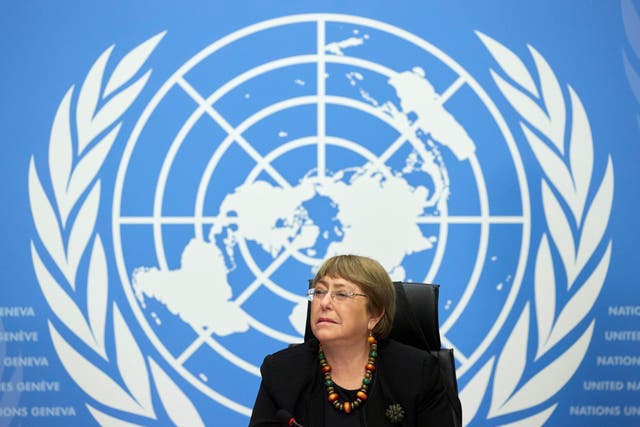 <p>UN High Commissioner for Human Rights Michelle Bachelet </p>