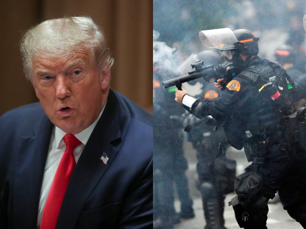Amid nationwide uproar following the death of George Floyd Donald Trump allegedly told military officials that to ‘handle’ protesters they needed to 'crack their skulls’