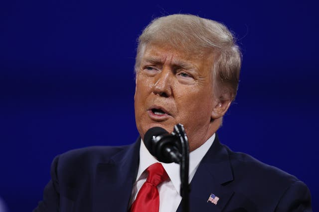<p>Former President Donald Trump addresses the Conservative Political Action Conference held in the Hyatt Regency on 28 February, 2021 in Orlando, Florida. The Trump Organization could soon be facing criminal charges, according to The New York Times.</p>
