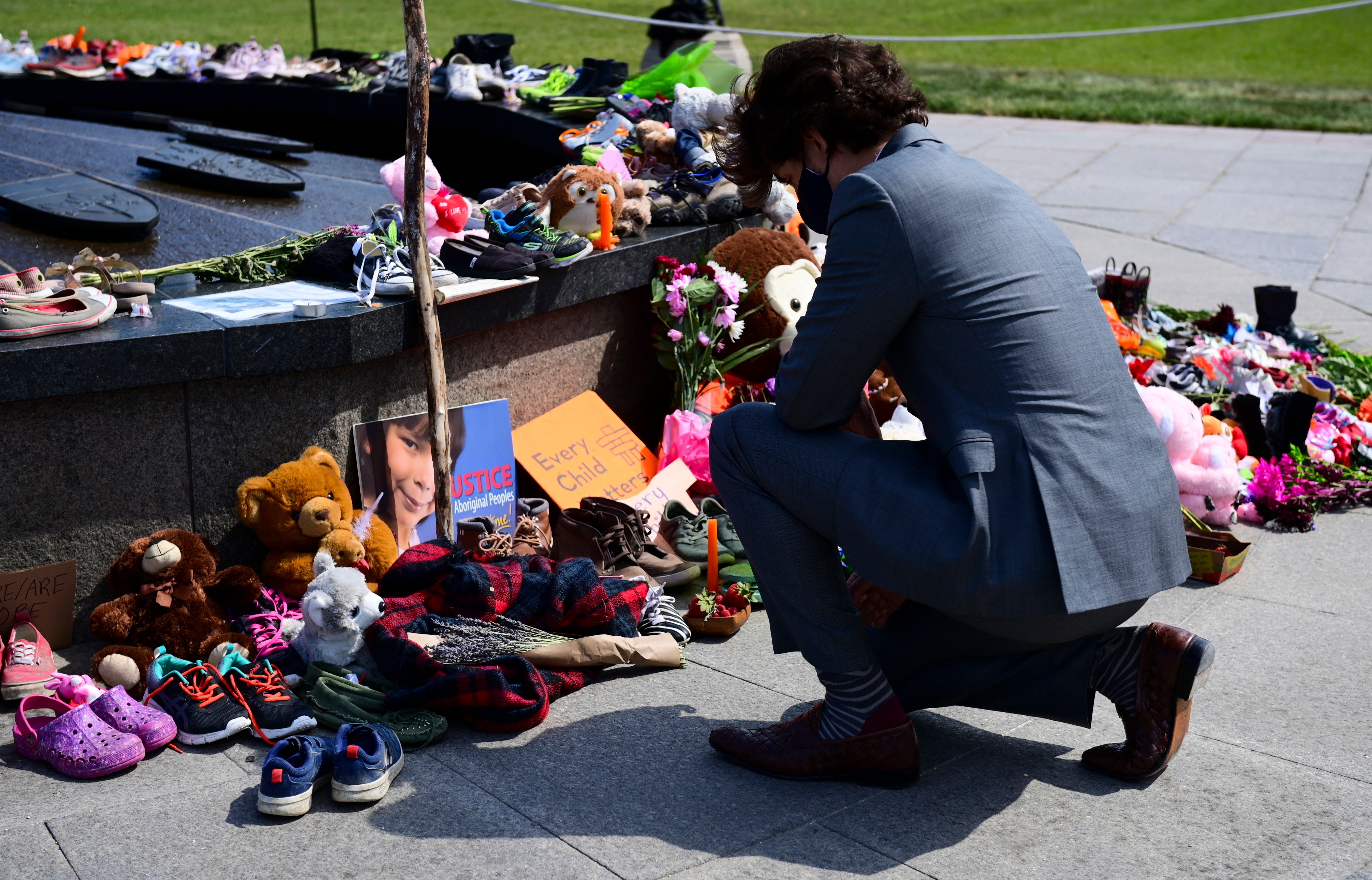 Canada Indigenous School Deaths Trudeau Memorial