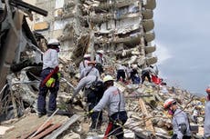 Miami building collapse: Fire hindering rescue efforts as city considers evacuating sister building