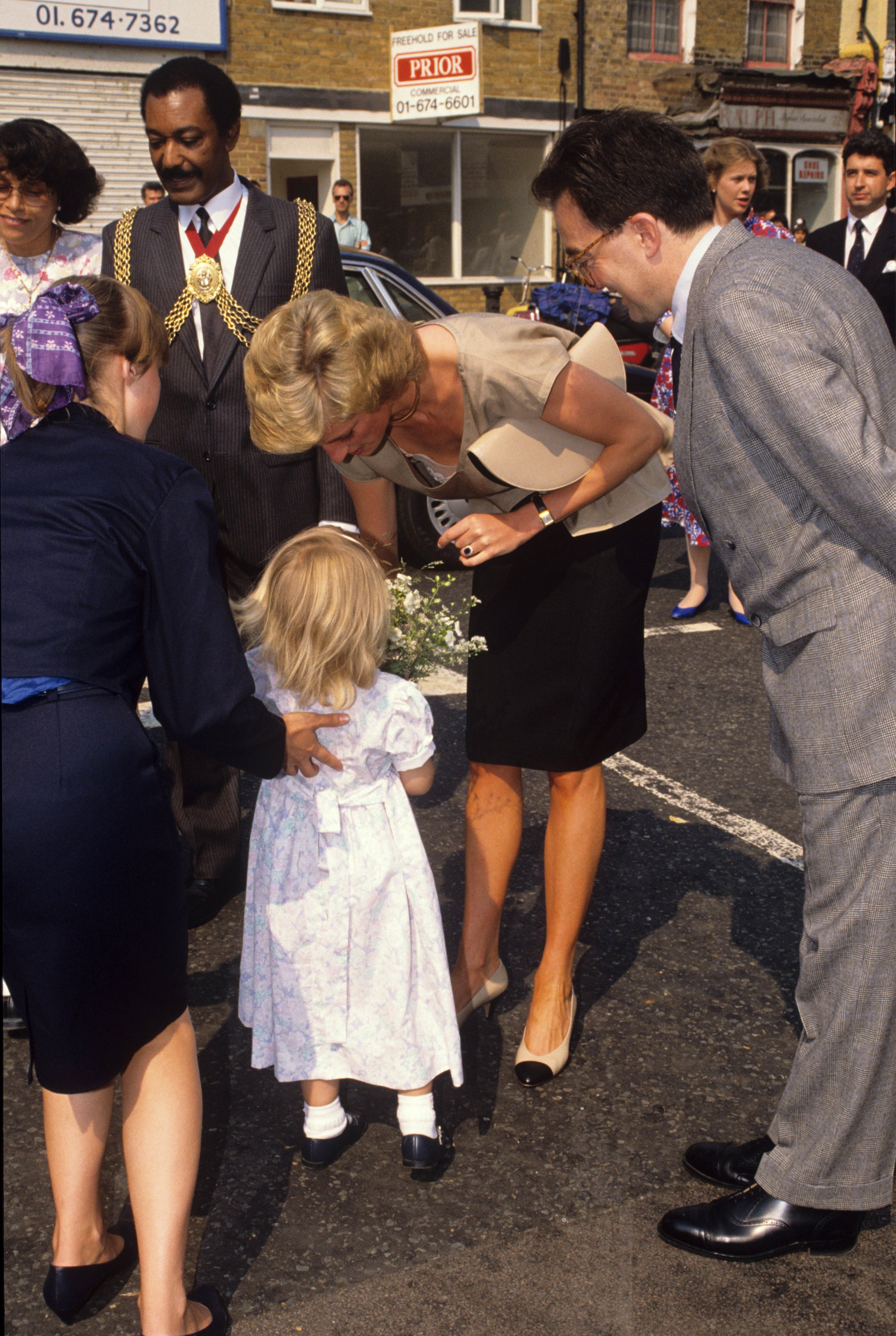 Princess Diana at the opening of the Landmark Centre for AIDS patients, in London in 1989.
