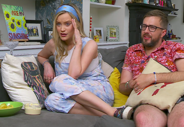 <p>Laura Whitmore and Iain Sterling on Celebrity Gogglebox</p>