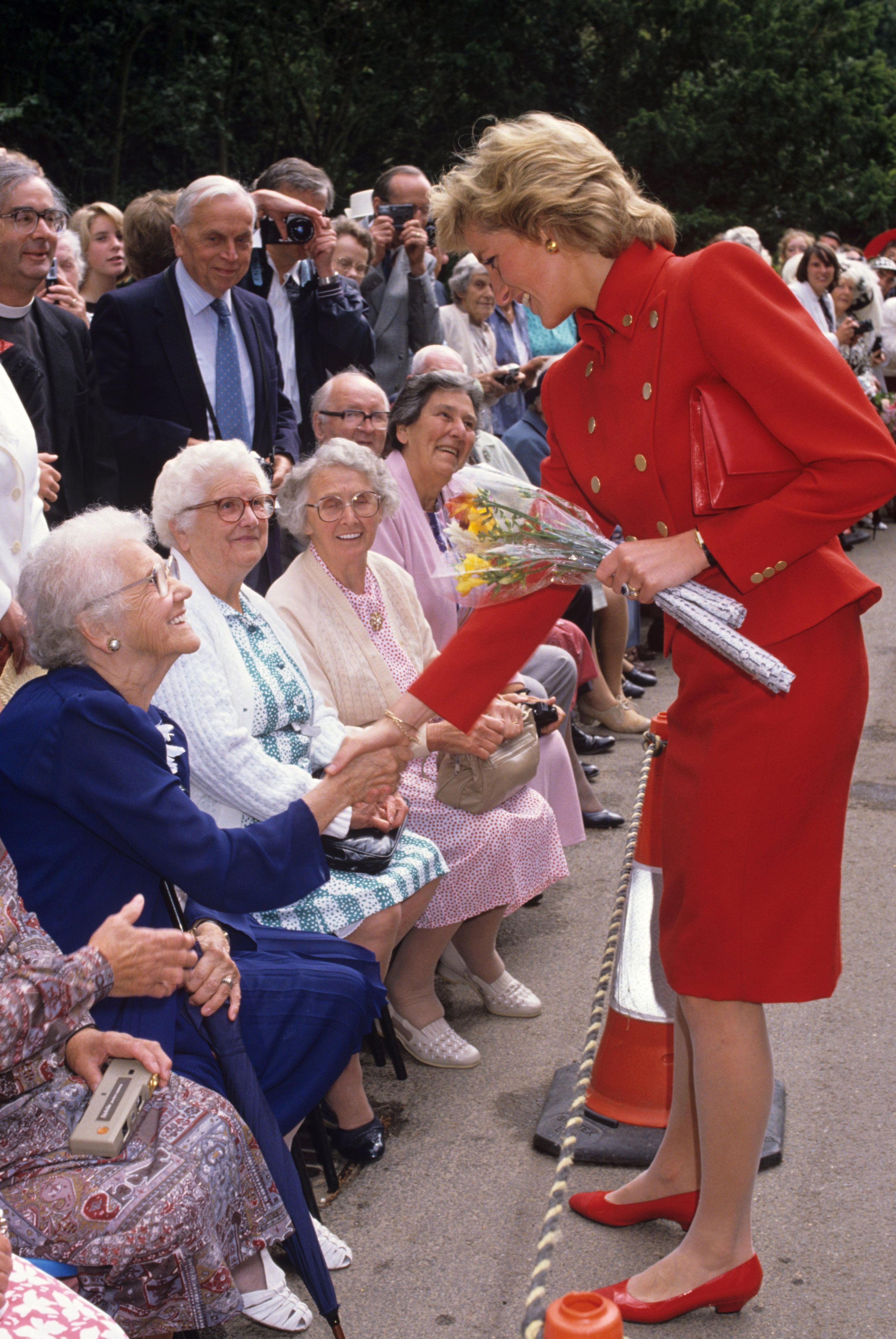 Princess Diana visiting Children's Hospice, Milton, Cambridgeshire in 1989.