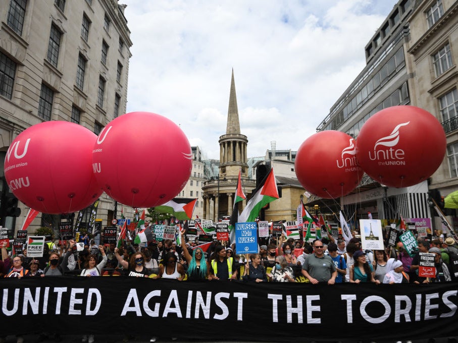 The People’s Assembly Against Austerity were protesting in Central London on Saturday 26 June