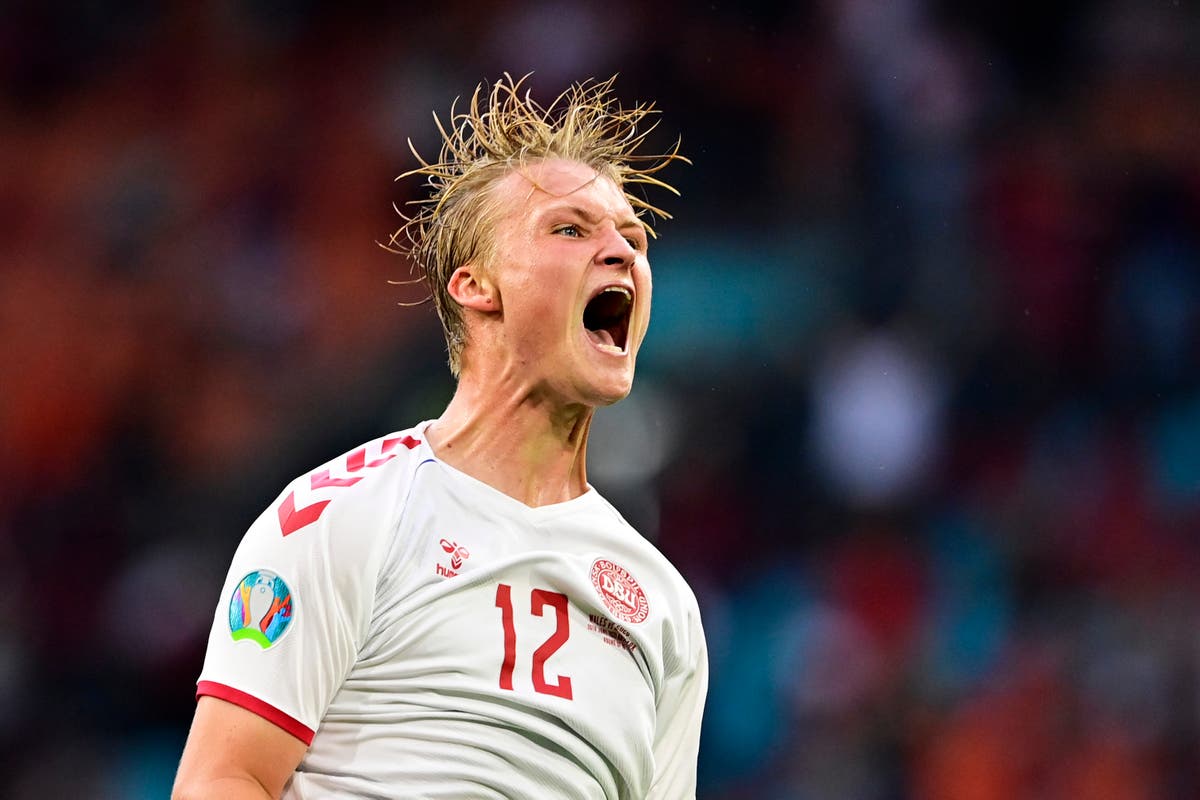 Wales Vs Denmark Result Kasper Dolberg Inspires Thrashing As Danes Storm Into Euro Quarter Finals The Independent
